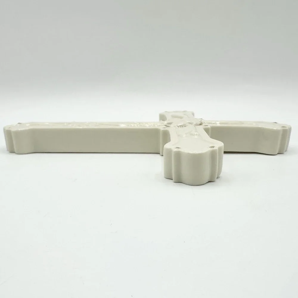 LENOX Lily Cross Wall Hanging Ivory Gold Accents Porcelain